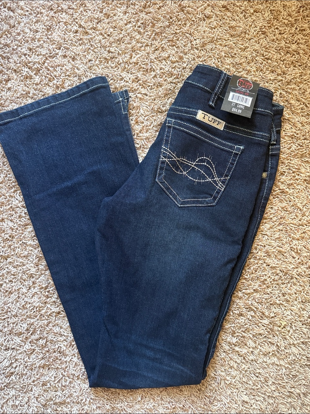 NWT Cowgirl Tuff shimmer jeans 27x35